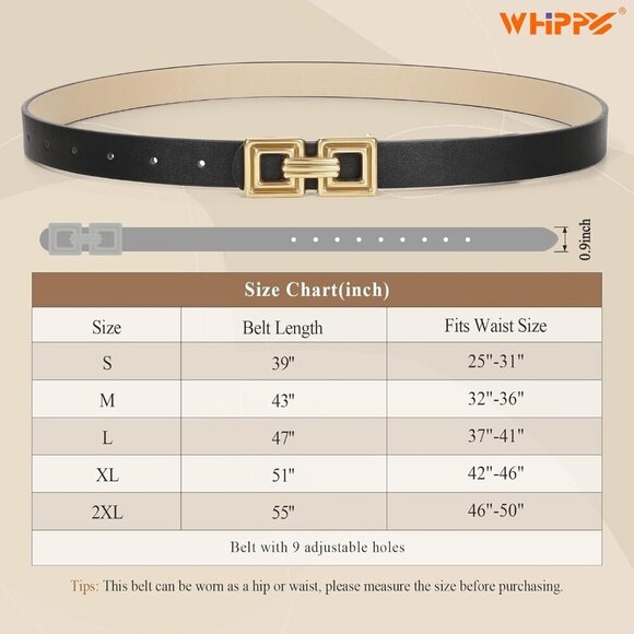 Reversible Leather Belt for Women Faux Leather Gold Buckle Casual Dress main image 5